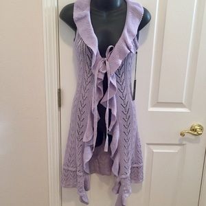Vertigo knitted sleeveless cardigan